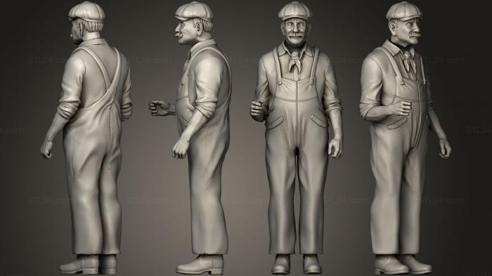 Figurines of people (staff passengers08, STKH_0186) 3D models for cnc